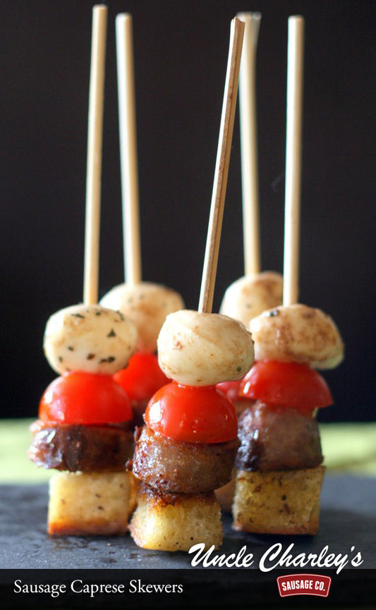 SAUSAGE CAPRESE SKEWERS