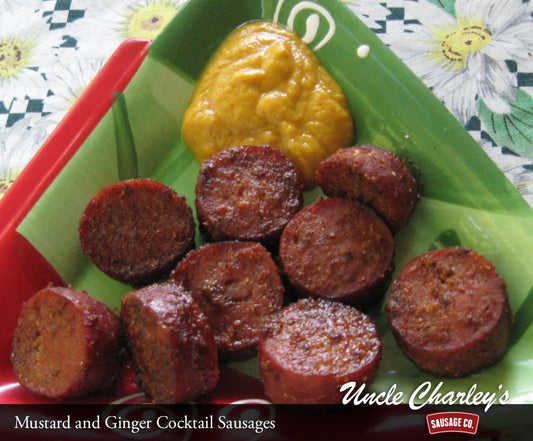 MUSTARD AND GINGER COCKTAIL SAUSAGES