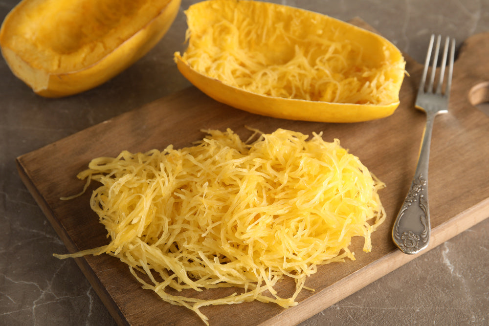 ROASTED SPAGHETTI SQUASH, TOMATOES, AND ZUCCHINI