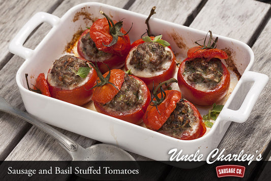 SAUSAGE AND BASIL STUFFED TOMATOES