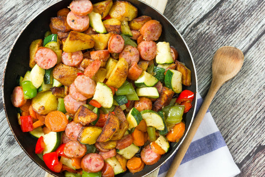 SAUSAGE AND VEGGIE SCRAMBLE