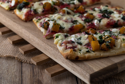 SUMMER SQUASH AND SPICY ITALIAN FLATBREADS