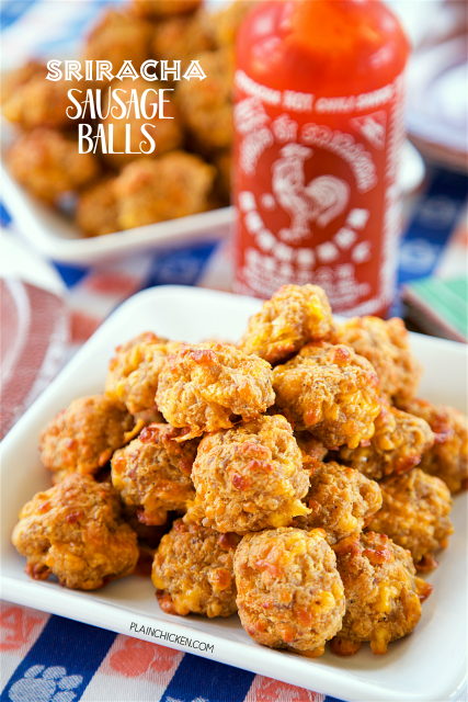 SPICY SRIRACHA SAUSAGE BALLS