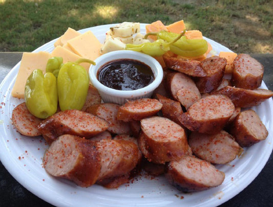 BBQ KOLBASSI SAUSAGE AND CHEESE PLATE