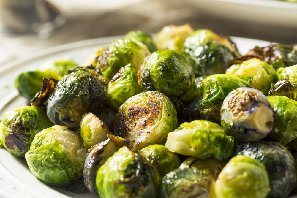 ROASTED BRUSSEL SPROUTS WITH GARLIC