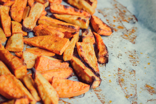 ROASTED SWEET POTATOES WITH HONEY AND CINNAMON