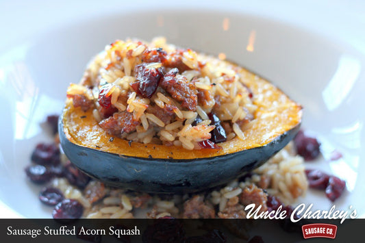 SAUSAGE STUFFED ACORN SQUASH