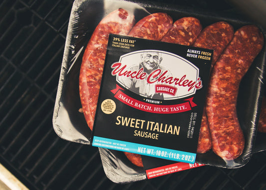 THREE WAYS TO CREATIVELY USE ONE PACK OF UNCLE CHARLEY’S SWEET ITALIAN SAUSAGE