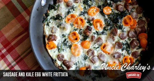 SAUSAGE AND KALE EGG WHITE FRITTATA