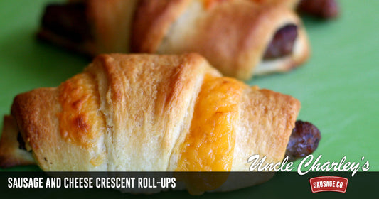 SAUSAGE AND CHEESE CRESCENT ROLL-UPS